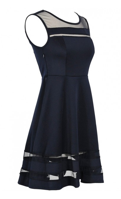 Mod Squad Dress in Navy